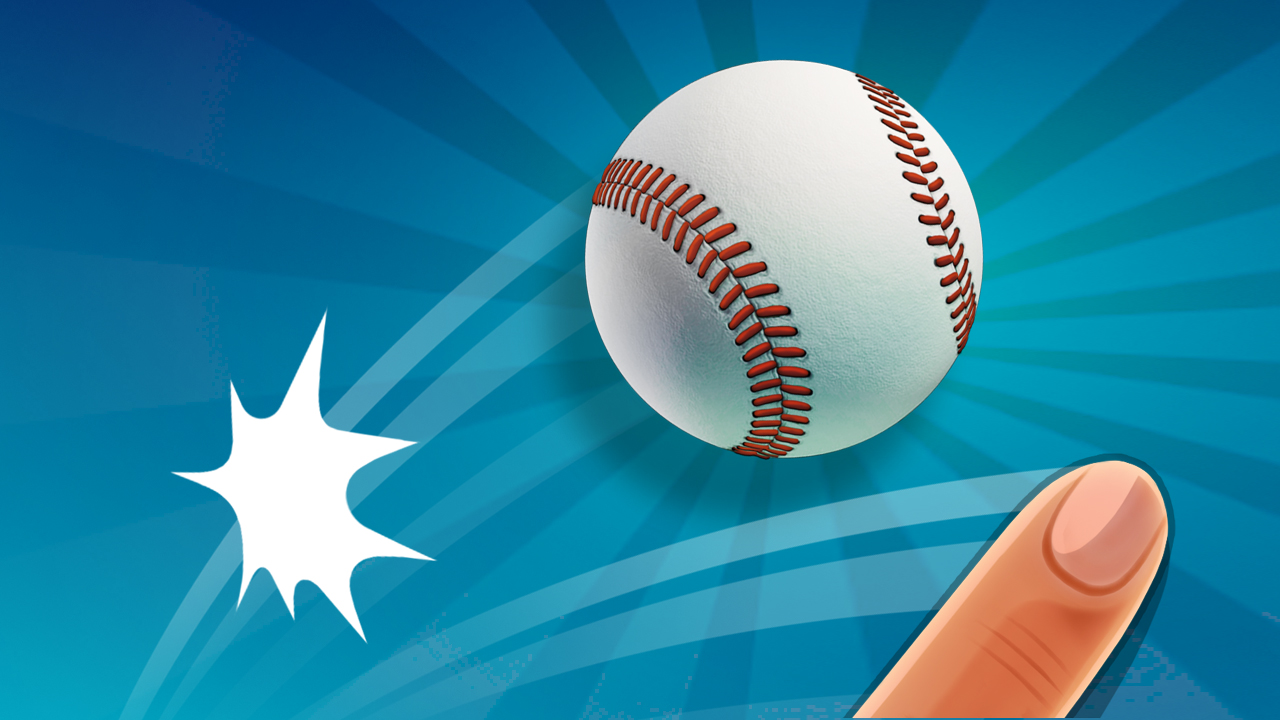 Flick baseball super home run