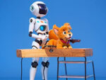Coloring e book: Robot and dog