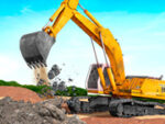 Excavator crane driving simulation